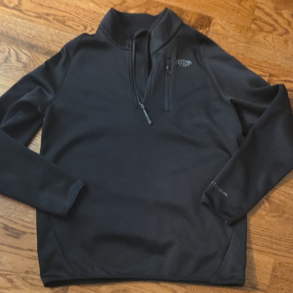 AFTCO Black Fleece-lined Pullover